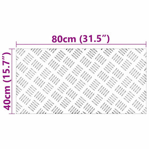 Treppenstufen Rechtwinklig Silber 80x40cm 4er Set