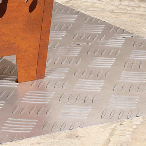 Rechtwinklige Treppenstufen Silber 90x40cm 2er Set