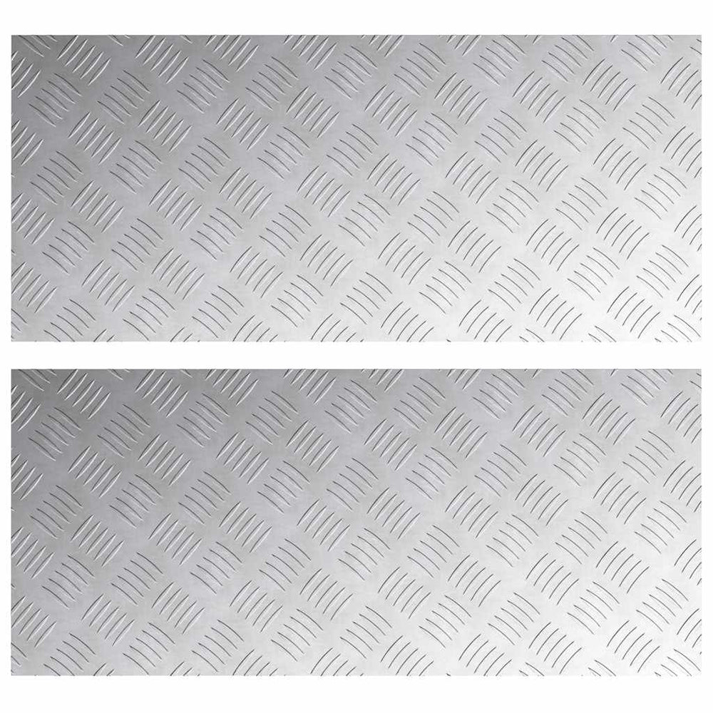 Rechtwinklige Treppenstufen Silber 90x40cm 2er Set