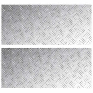 Rechtwinklige Treppenstufen Silber 90x40cm 2er Set