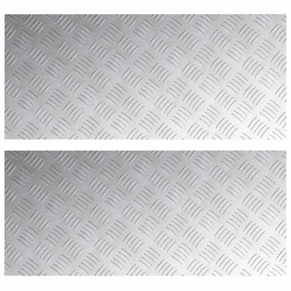 Rechtwinklige Treppenstufen Silber 90x40cm 2er Set