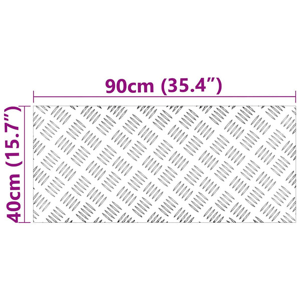 Rechtwinklige Treppenstufen Silber 90x40cm 2er Set