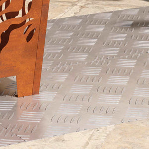 Treppenstufen Rechtwinklig Silber 90x40cm 4er Set