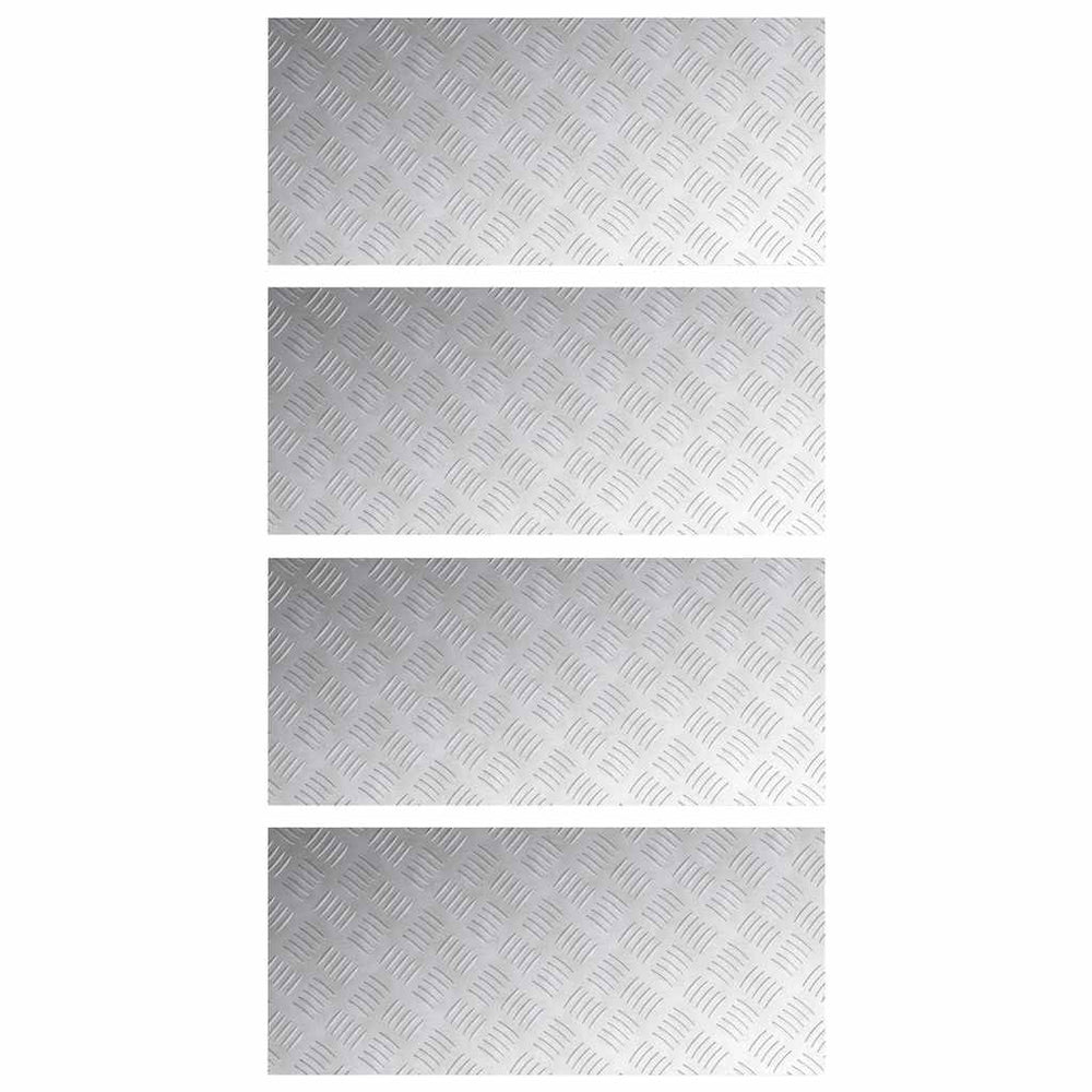 Treppenstufen Rechtwinklig Silber 90x40cm 4er Set