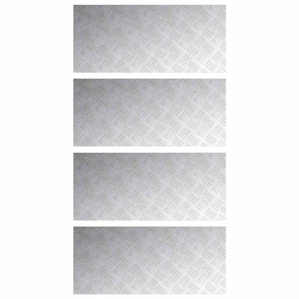 Treppenstufen Rechtwinklig Silber 90x40cm 4er Set