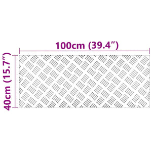 Alu Treppenstufe Silber 100x40cm 2er Set