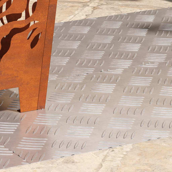 Treppenstufe Rechtwinklig Silber 100x40cm 4er Set