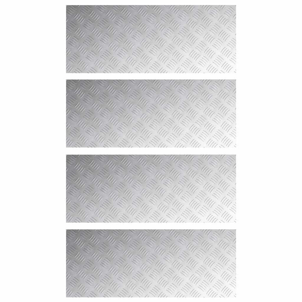 Treppenstufe Rechtwinklig Silber 100x40cm 4er Set