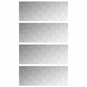 Treppenstufe Rechtwinklig Silber 100x40cm 4er Set