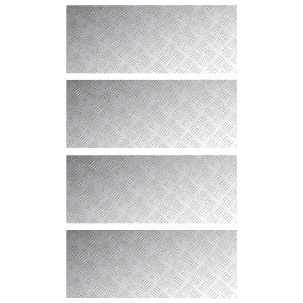 Treppenstufe Rechtwinklig Silber 100x40cm 4er Set