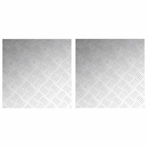 Quadratische Treppenstufen Silber 50x50cm 2er Set
