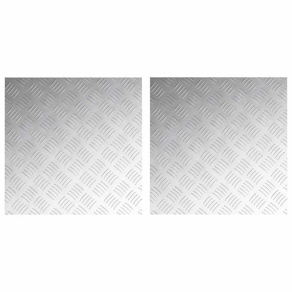 Quadratische Treppenstufen Silber 50x50cm 2er Set