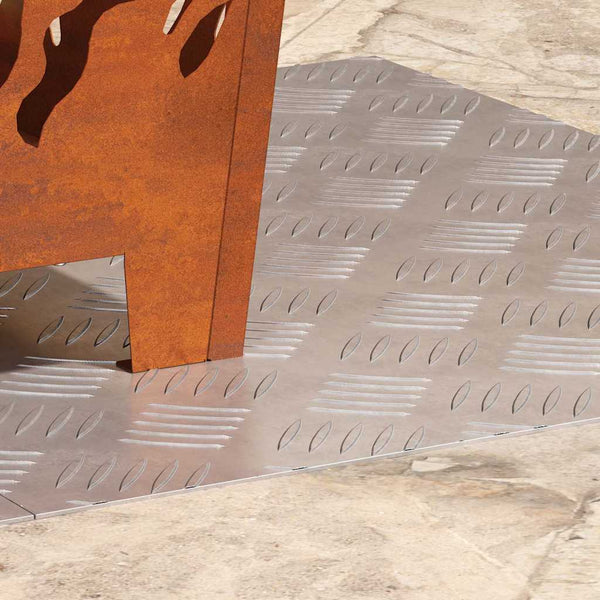 Aluminium Treppenstufen Silber 60x50cm 2er Set
