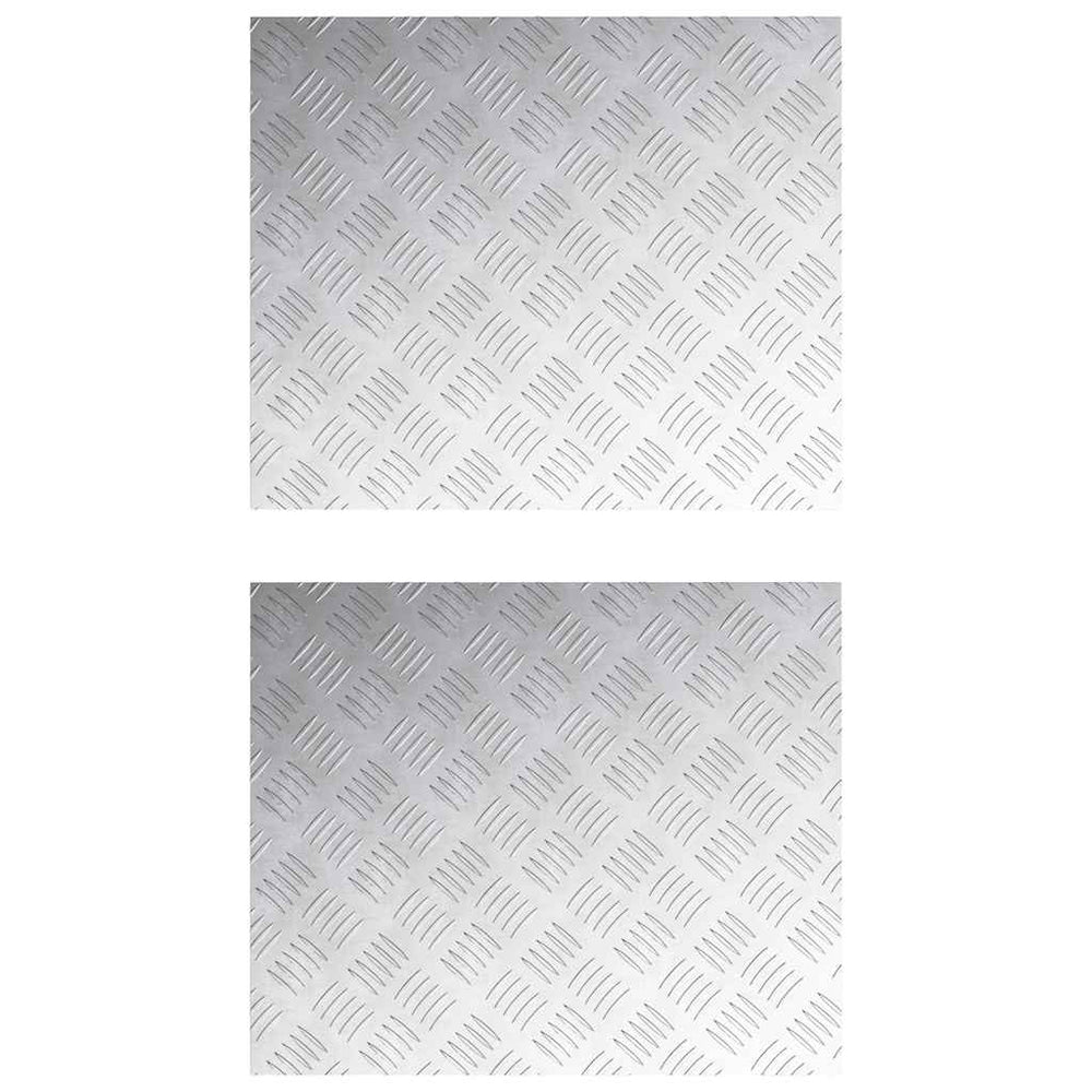 Aluminium Treppenstufen Silber 60x50cm 2er Set