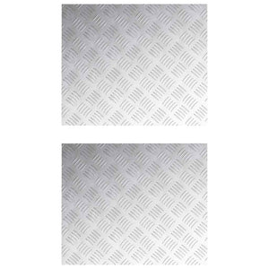 Aluminium Treppenstufen Silber 60x50cm 2er Set
