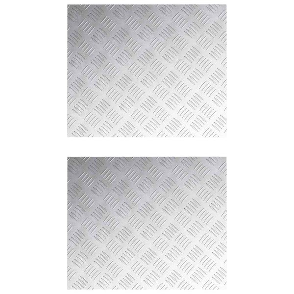 Aluminium Treppenstufen Silber 60x50cm 2er Set