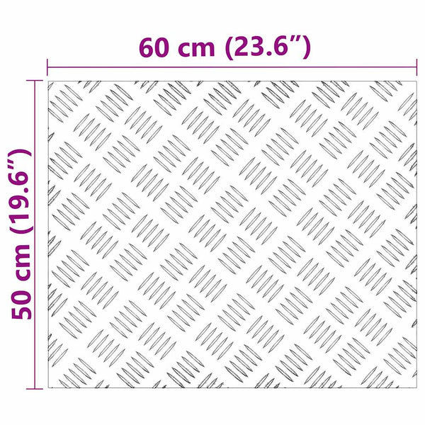 Aluminium Treppenstufen Silber 60x50cm 2er Set