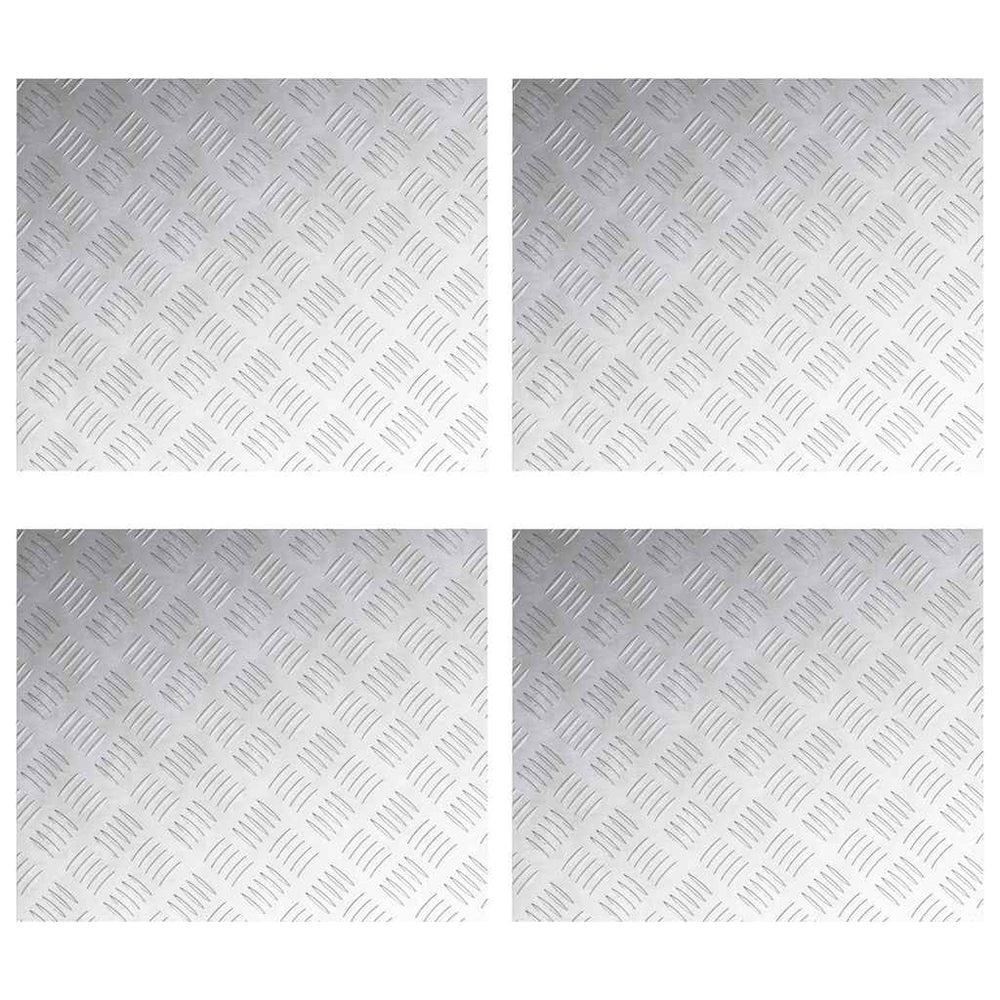 Treppenstufen Rechtwinklig Silber 60x50cm, 4er Set