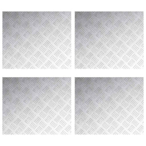Treppenstufen Rechtwinklig Silber 60x50cm, 4er Set