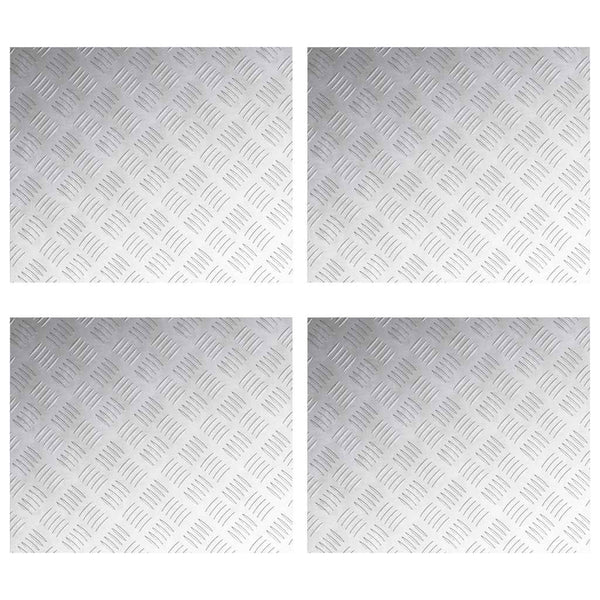 Treppenstufen Rechtwinklig Silber 60x50cm, 4er Set