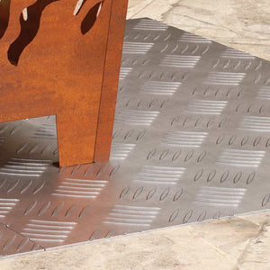 Treppenstufen Silber 70x50cm 2er Set