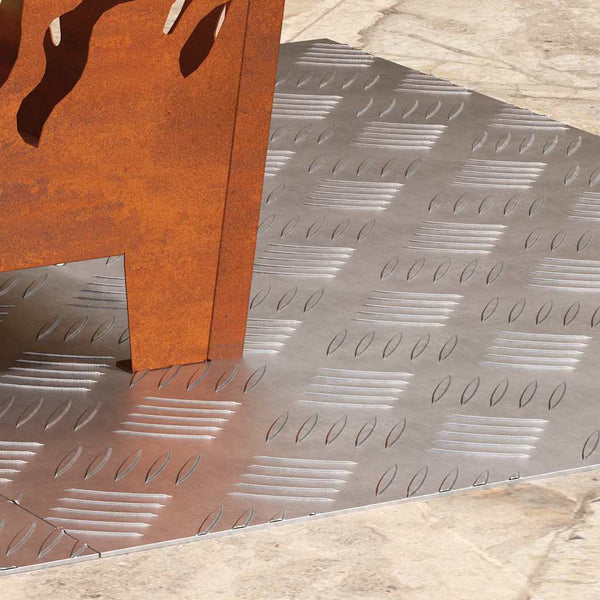 Treppenstufen Silber 70x50cm 2er Set