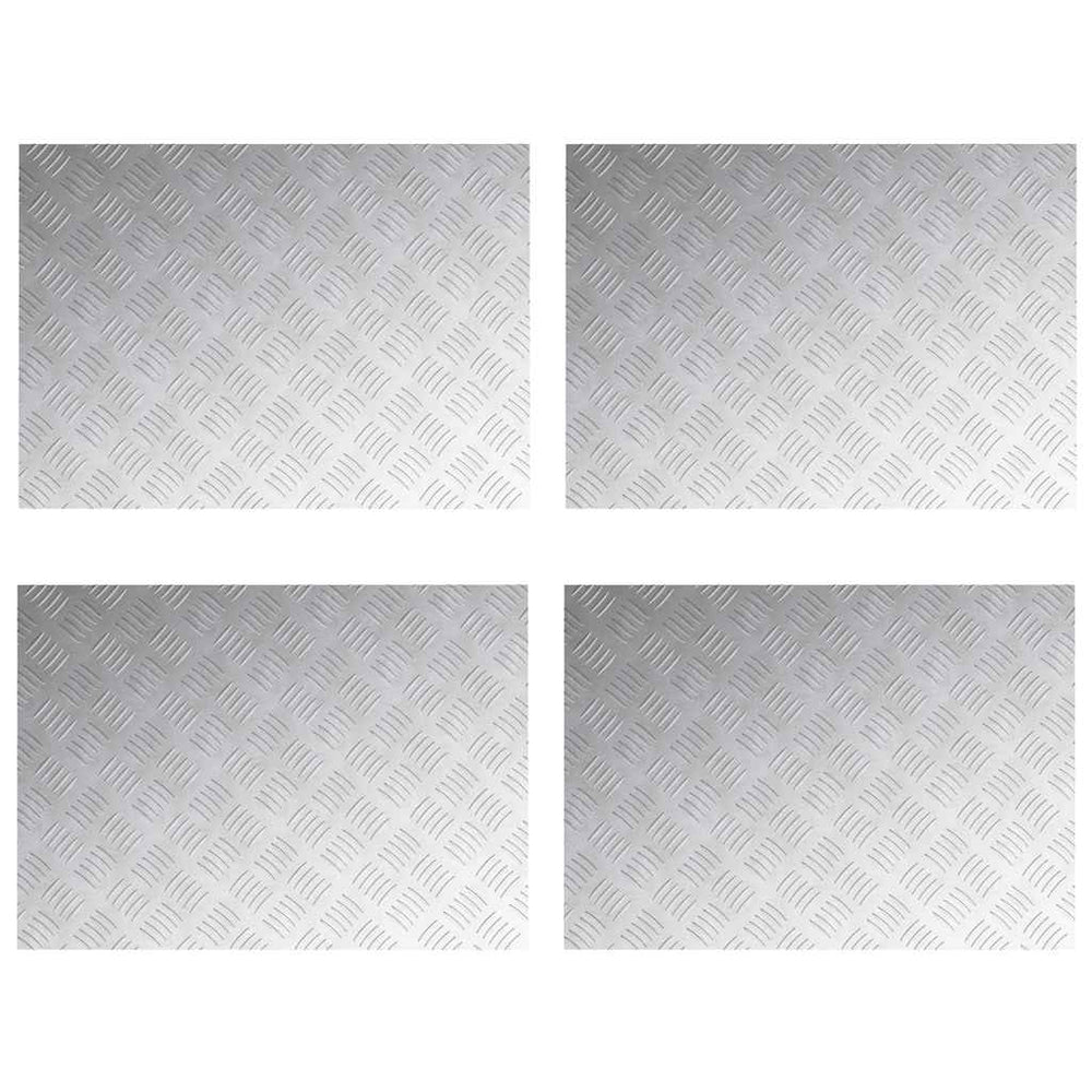 Treppenstufen Rechtwinklig Silber 70x50cm 4er-Set