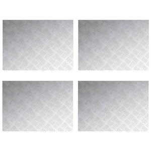 Treppenstufen Rechtwinklig Silber 70x50cm 4er-Set