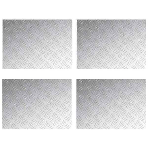 Treppenstufen Rechtwinklig Silber 70x50cm 4er-Set