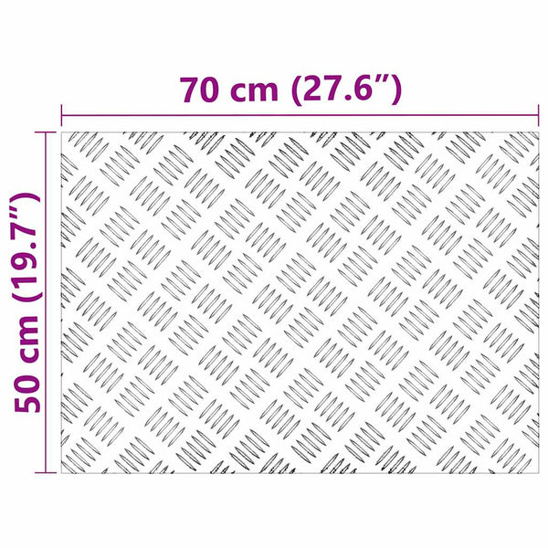 Treppenstufen Rechtwinklig Silber 70x50cm 4er-Set