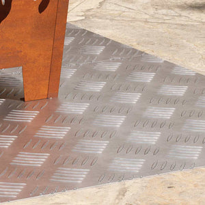 Aluminium Treppenstufen Silber 80x50cm 2er Set