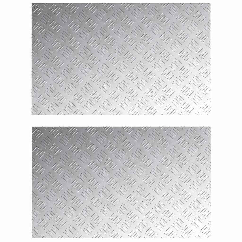 Aluminium Treppenstufen Silber 80x50cm 2er Set