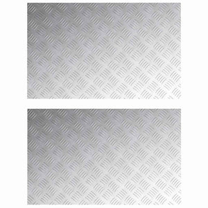 Aluminium Treppenstufen Silber 80x50cm 2er Set