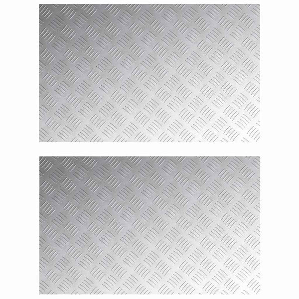 Aluminium Treppenstufen Silber 80x50cm 2er Set
