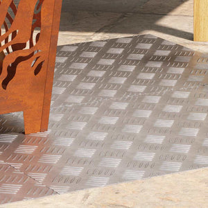 Treppenstufen Silber 80x50cm 4er Set
