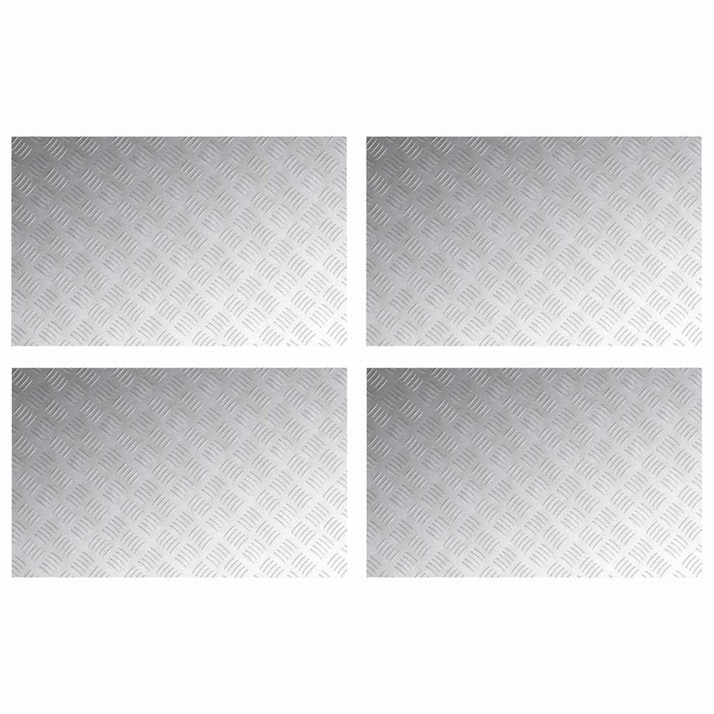 Treppenstufen Silber 80x50cm 4er Set