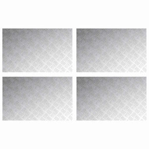 Treppenstufen Silber 80x50cm 4er Set