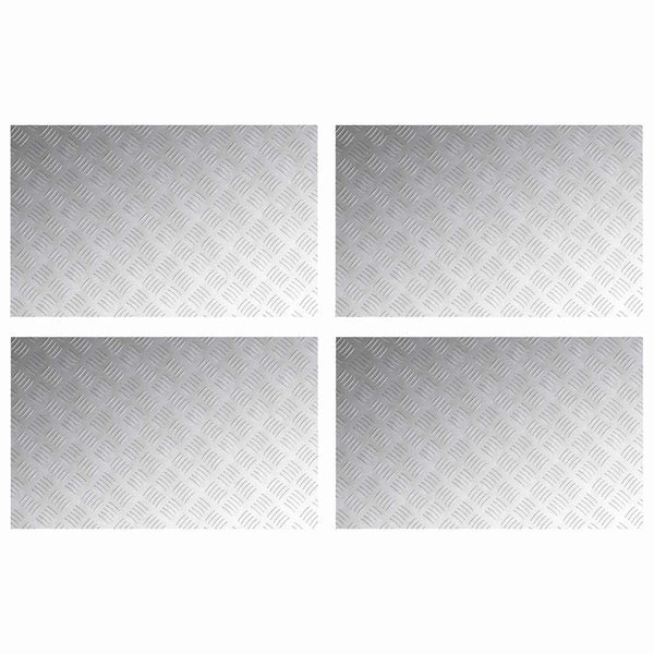 Treppenstufen Silber 80x50cm 4er Set