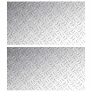 Aluminium Treppenstufen Silber 90x50cm 2er Set
