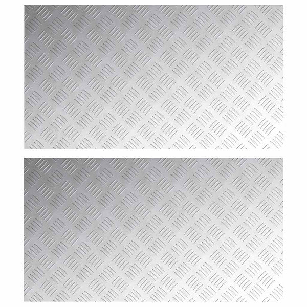 Aluminium Treppenstufen Silber 90x50cm 2er Set