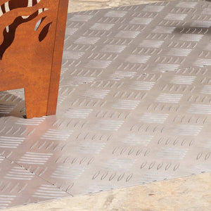 Treppenstufen Aluminium Silber 90x50cm 4er Set