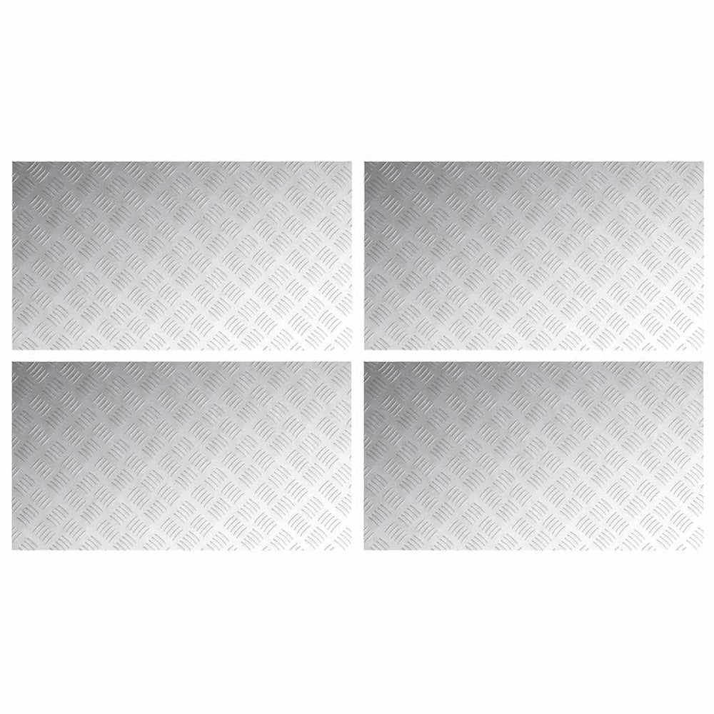 Treppenstufen Aluminium Silber 90x50cm 4er Set