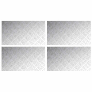 Treppenstufen Aluminium Silber 90x50cm 4er Set