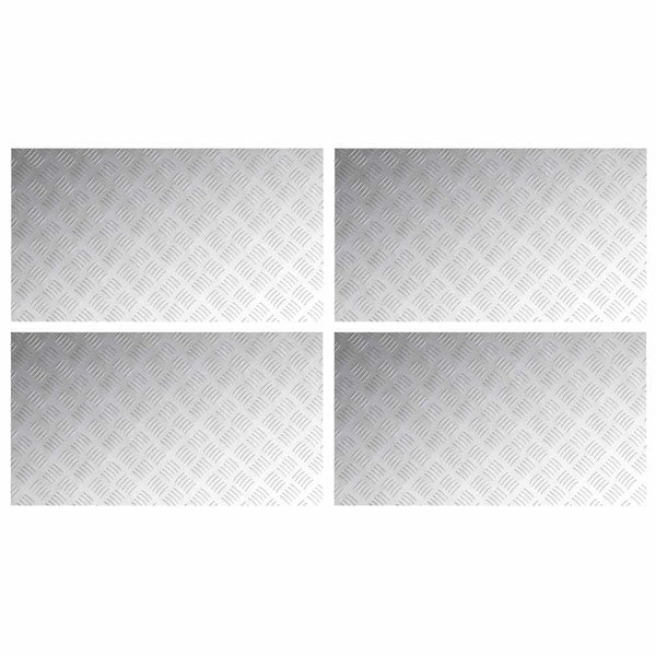 Treppenstufen Aluminium Silber 90x50cm 4er Set
