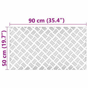 Treppenstufen Aluminium Silber 90x50cm 4er Set