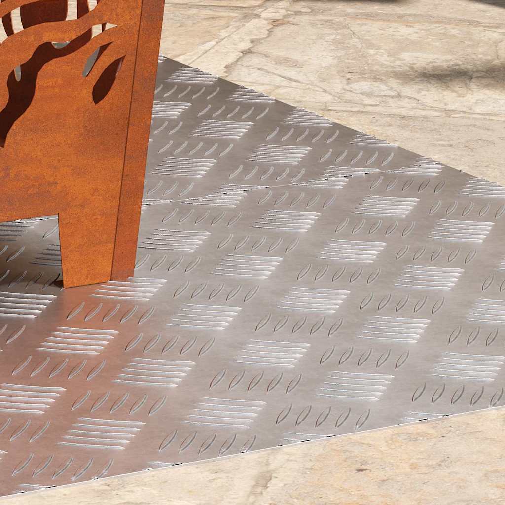 Treppenstufen Rechtwinklig Silber 100x50cm 2er Set
