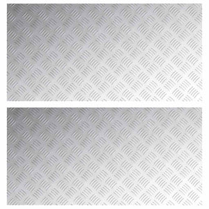 Treppenstufen Rechtwinklig Silber 100x50cm 2er Set
