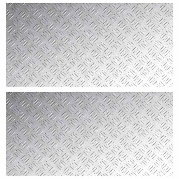 Treppenstufen Rechtwinklig Silber 100x50cm 2er Set
