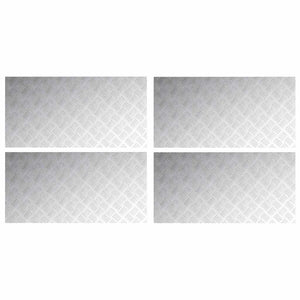 Aluminium Treppenstufen Silber 100x50cm 4er-Set