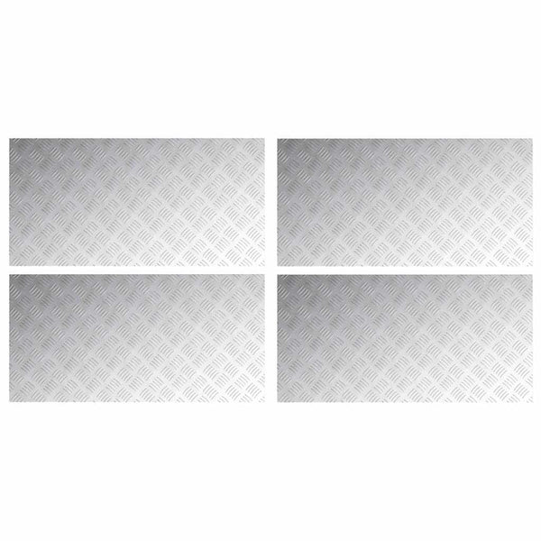 Aluminium Treppenstufen Silber 100x50cm 4er-Set